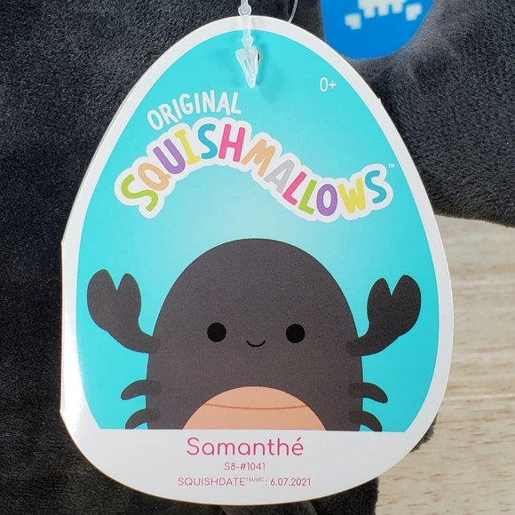 Squishmallow Samanthe the Black Scorpion 8" UltraSoft Exotic Animal Plush NWT - Picture 5 of 6